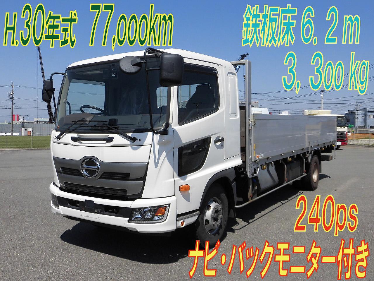 ４トンアルミブロック　床鉄板張り　６．２m　２４０ps　H.３０年式　日野レンジャー